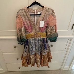 Zimmermann Anneke Lantern Mini Dress Size AU1 (4-6 US) NWT